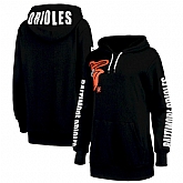 Women Baltimore Orioles G III 4Her by Carl Banks 12th Inning Pullover Hoodie Black,baseball caps,new era cap wholesale,wholesale hats